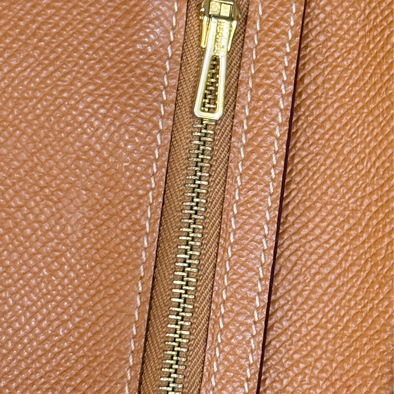整體乾淨8成新✨HERMES 金棕金 Bearn H中夾 短夾-19
