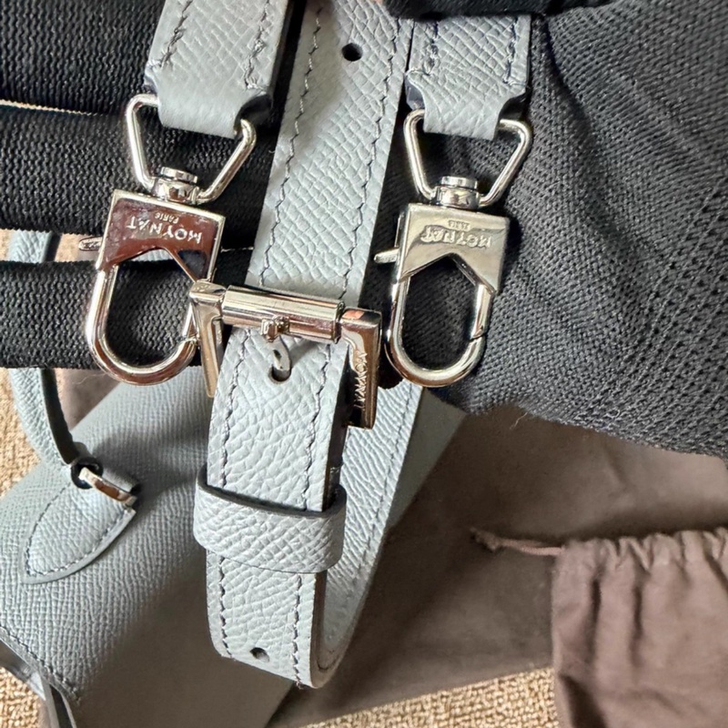 MOYNAT莫奈～Rejane～灰綠色銀扣皮革手提肩背包～經典百搭 非常值得入手的一款包包～尺寸26*10*18cm-7