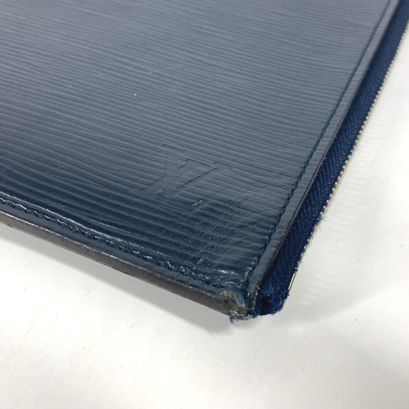 路易威登 M58820 Epi Pochette Jour GM 第二手拿包 L 型拉鍊手拿包 皮革 男女 藍色-6