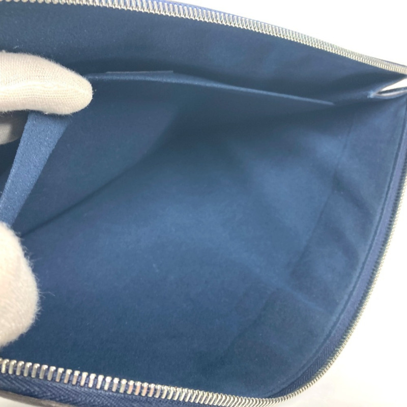 路易威登 M58820 Epi Pochette Jour GM 第二手拿包 L 型拉鍊手拿包 皮革 男女 藍色-11