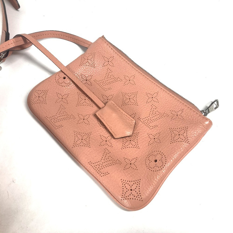 路易威登 M94276 Monogram Mahina Selene PM 斜背包/手提包/兩用單肩包/女士真皮包/玫瑰粉色-7