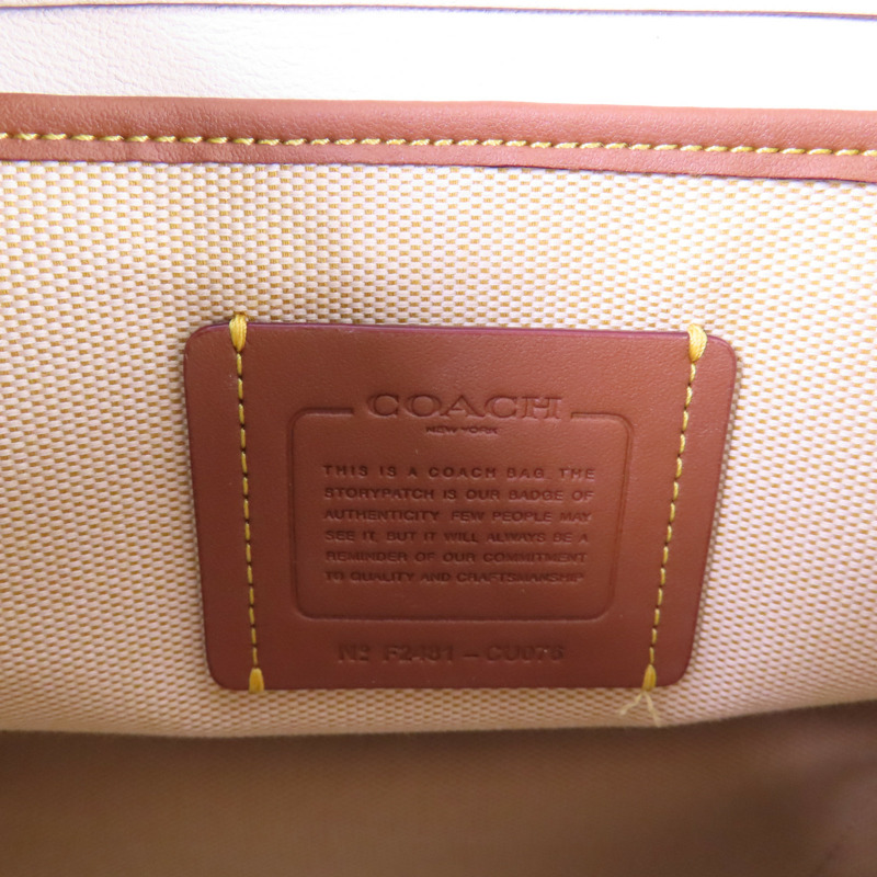 COACH 牛皮皮革Rucksack金扣背包-5