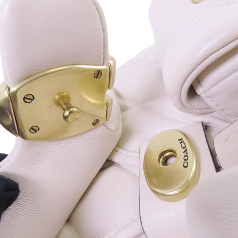 COACH 牛皮皮革Rucksack金扣背包-8