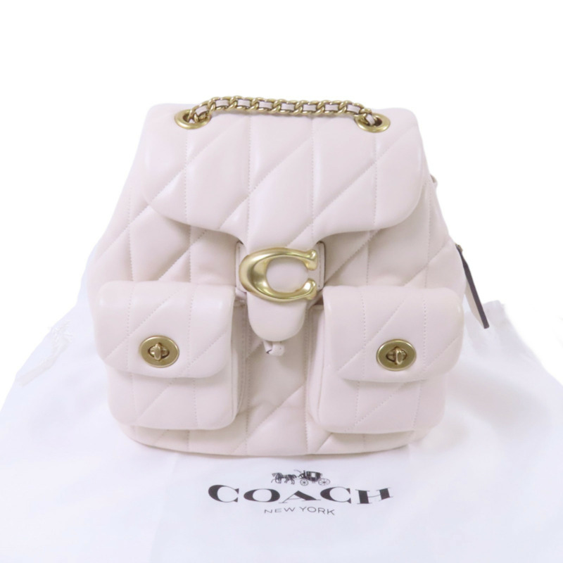 COACH 牛皮皮革Rucksack金扣背包-9