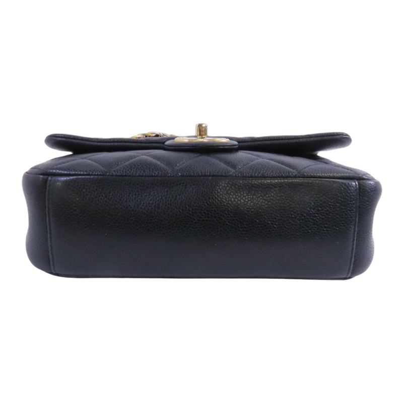 CHANEL 牛皮皮革Chain Shoulder Bag金扣鏈帶肩背袋-3