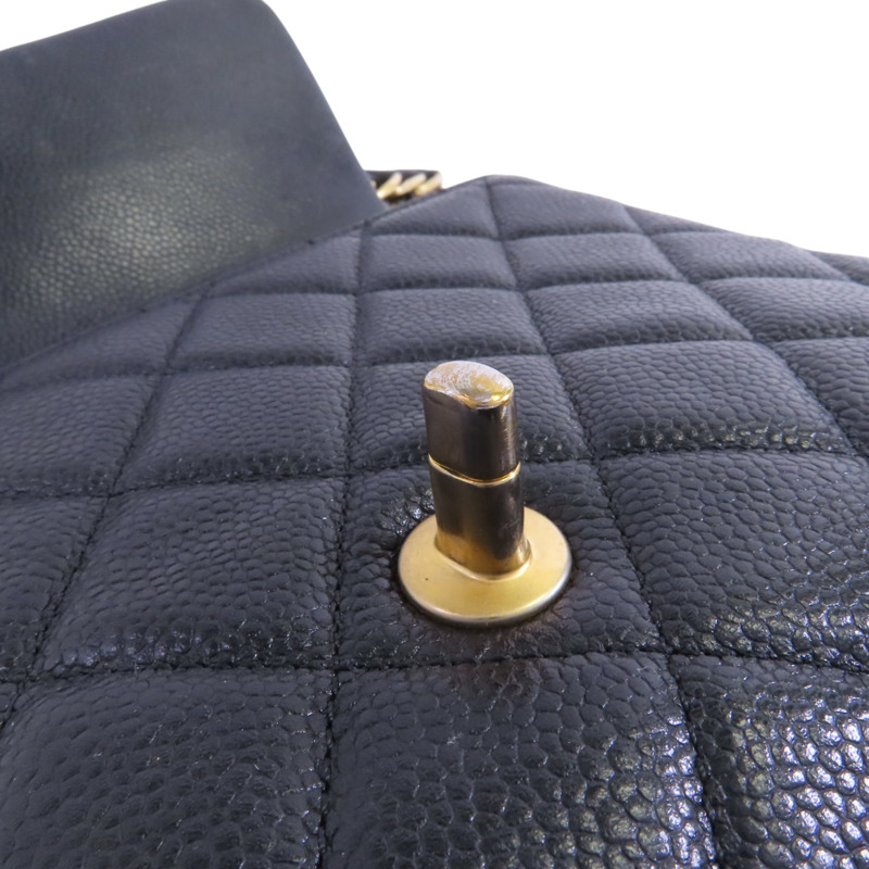 CHANEL 牛皮皮革Chain Shoulder Bag金扣鏈帶肩背袋-14