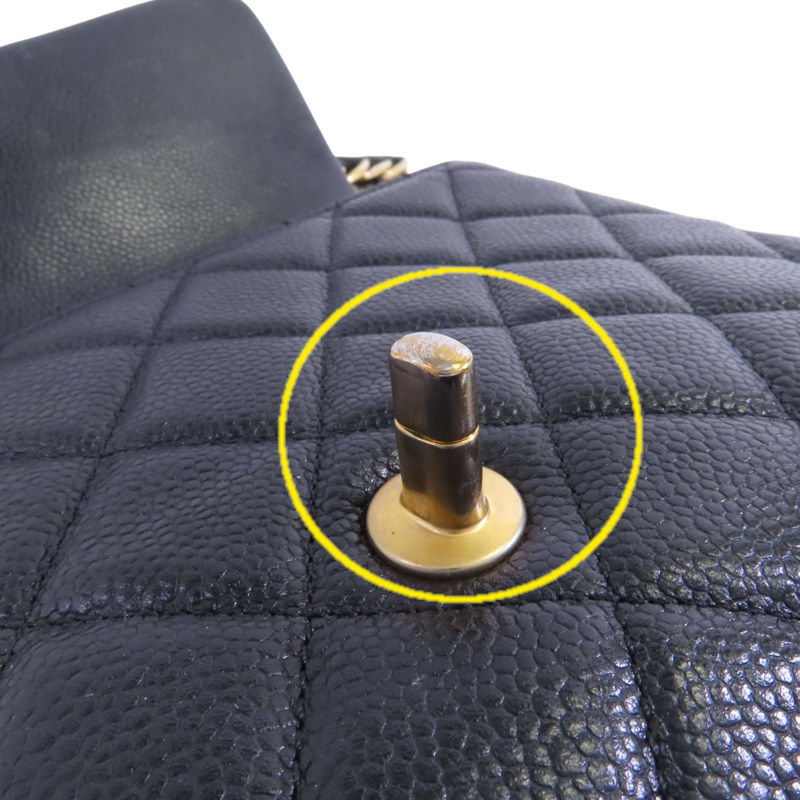 CHANEL 牛皮皮革Chain Shoulder Bag金扣鏈帶肩背袋-15