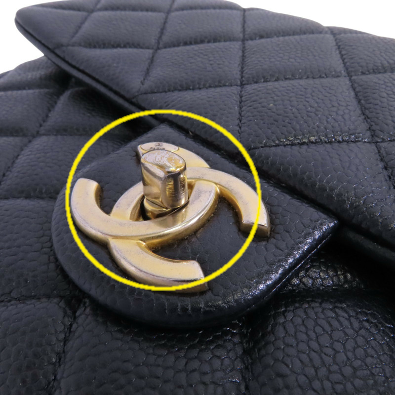 CHANEL 牛皮皮革Chain Shoulder Bag金扣鏈帶肩背袋-19