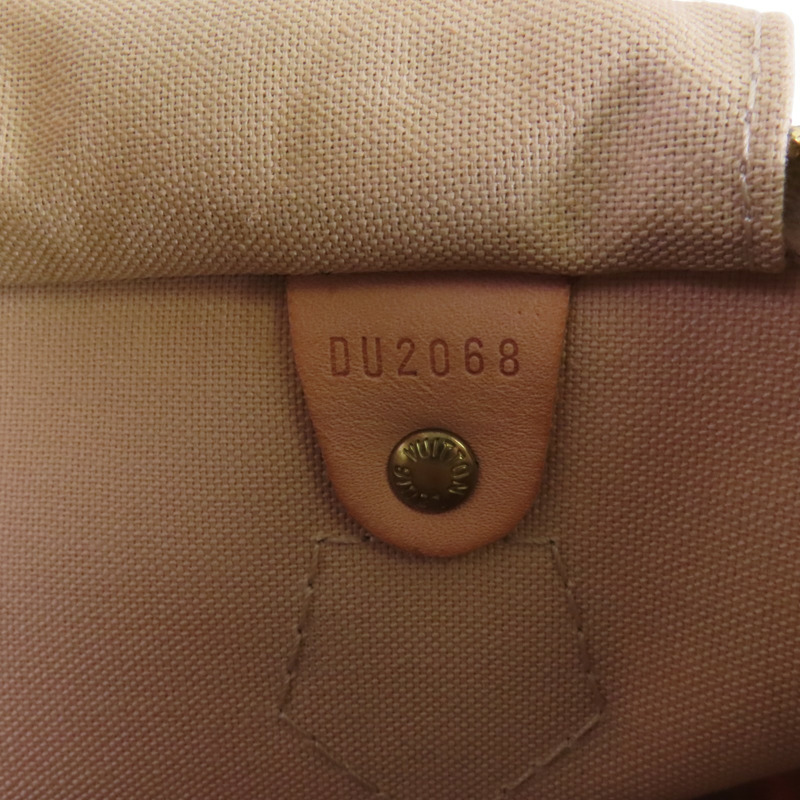 LOUIS VUITTON Damier Azur Speedy 30金扣手挽袋-6