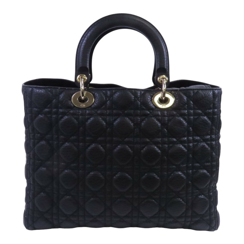 Dior 牛皮皮革Lady Dior Large金扣手挽肩背兩用袋-1