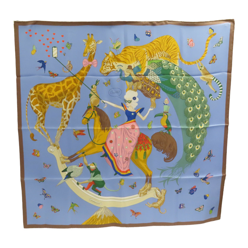 HERMES 絲質Scarf 90x90絲巾-0