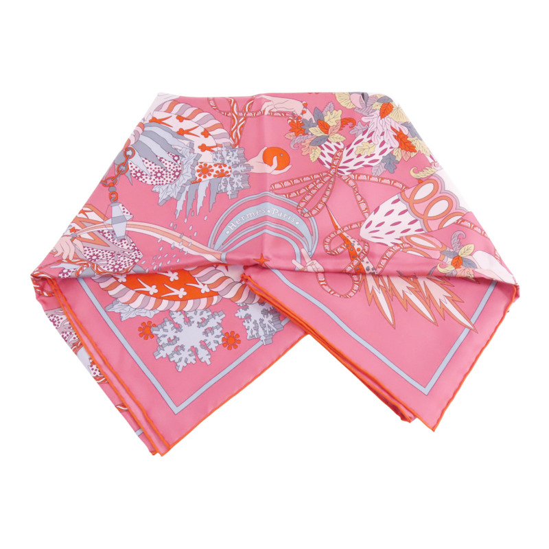 HERMES 絲質Scarf 90x90絲巾-5