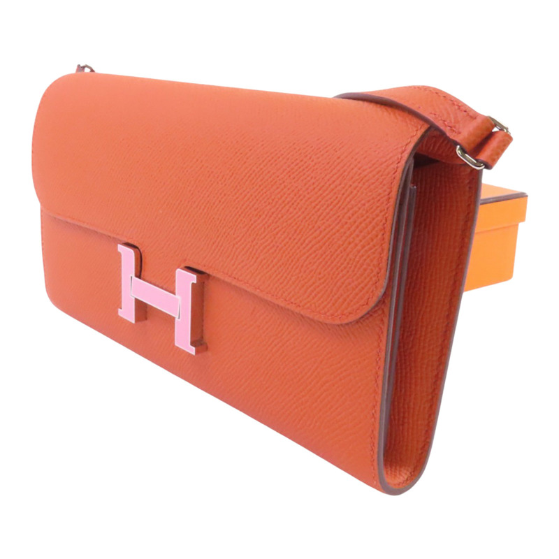 HERMES Epsom皮革Constance To Go銀扣肩背袋-2