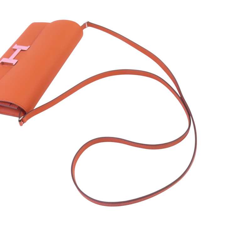 HERMES Epsom皮革Constance To Go銀扣肩背袋-7