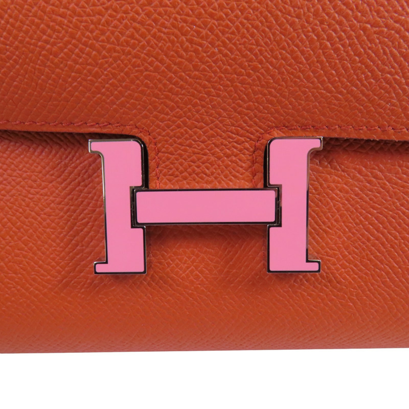 HERMES Epsom皮革Constance To Go銀扣肩背袋-14