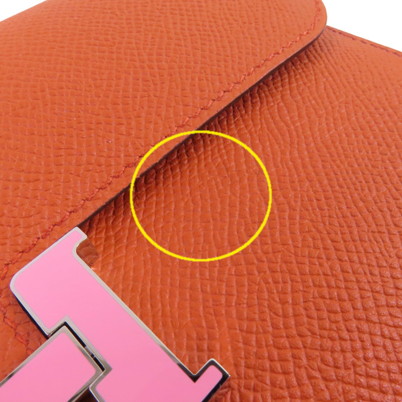 HERMES Epsom皮革Constance To Go銀扣肩背袋-18