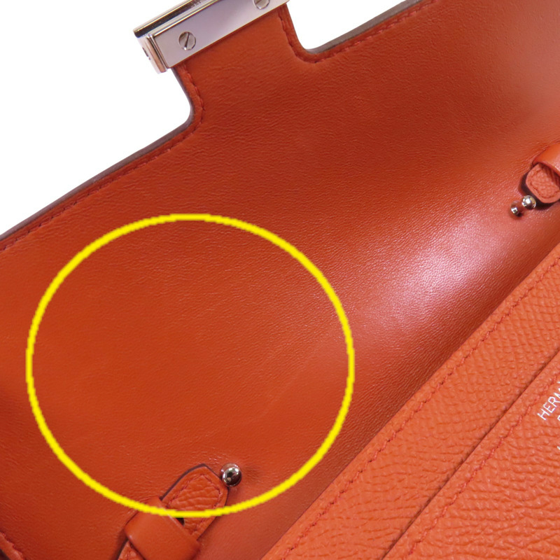 HERMES Epsom皮革Constance To Go銀扣肩背袋-19