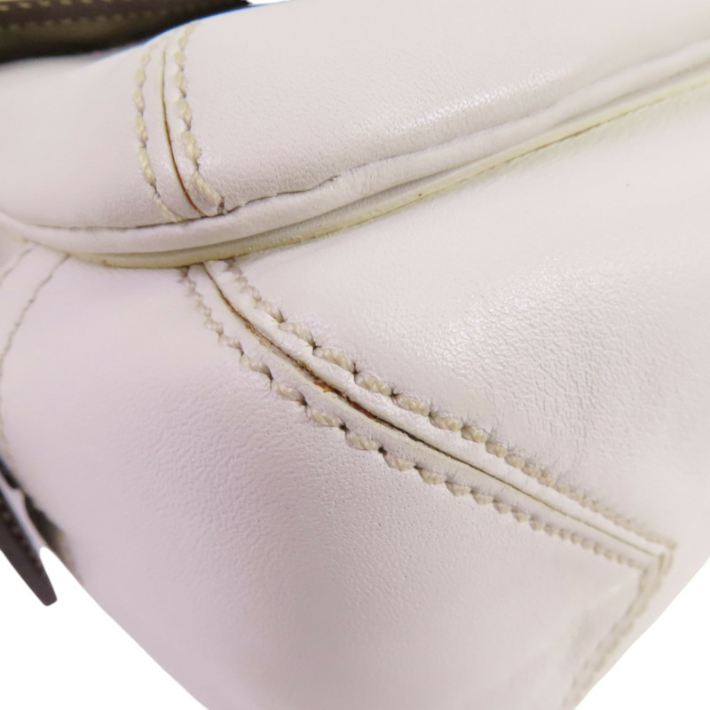 COACH 牛皮皮革Shoulder Bag銀扣肩背袋-10