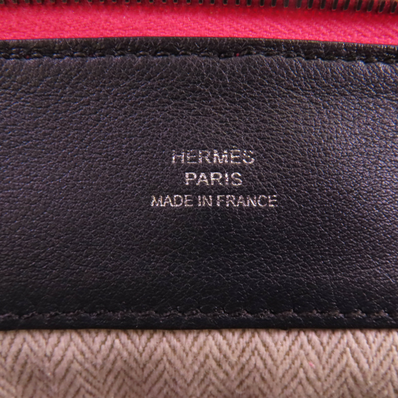 HERMES Swift皮革Touboyu GM Pouch銀扣手拿包-5