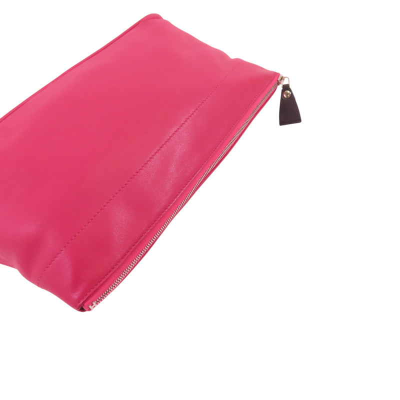 HERMES Swift皮革Touboyu GM Pouch銀扣手拿包-7