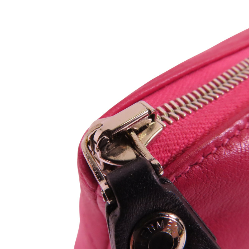 HERMES Swift皮革Touboyu GM Pouch銀扣手拿包-8