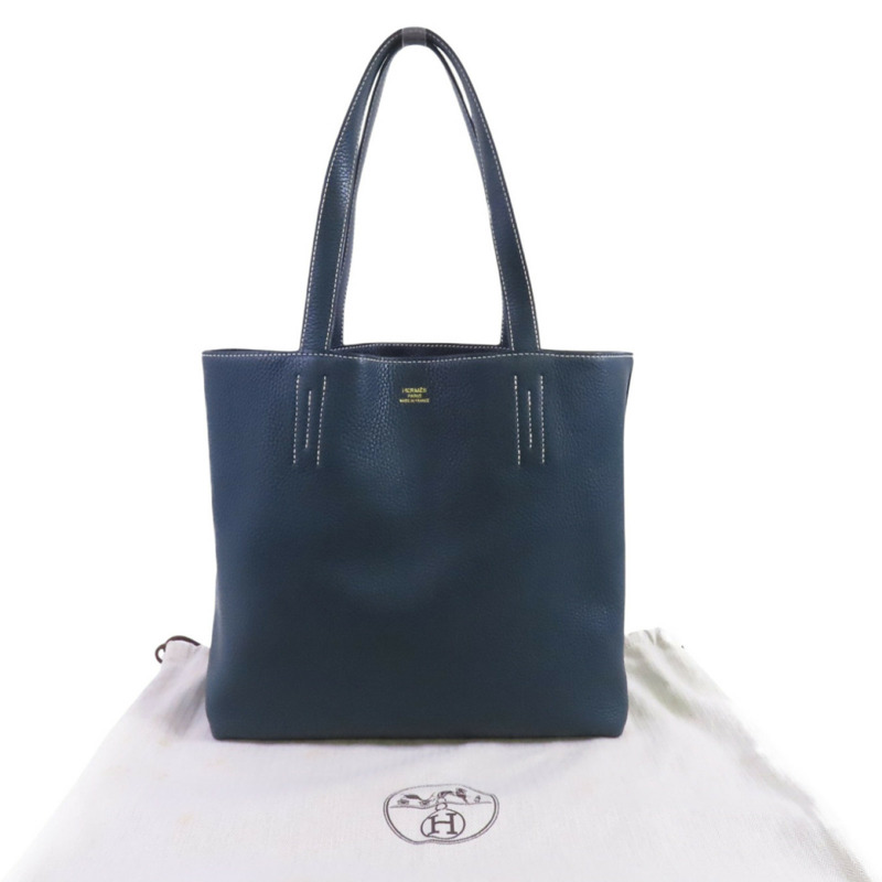 HERMES Clemence皮革Double Sen肩背袋-8