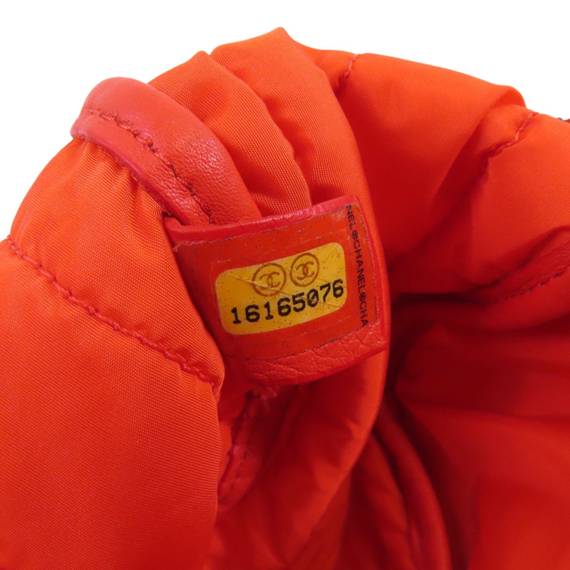 CHANEL 尼龍Chain Shoulder Bag銀扣鏈帶肩背袋-6