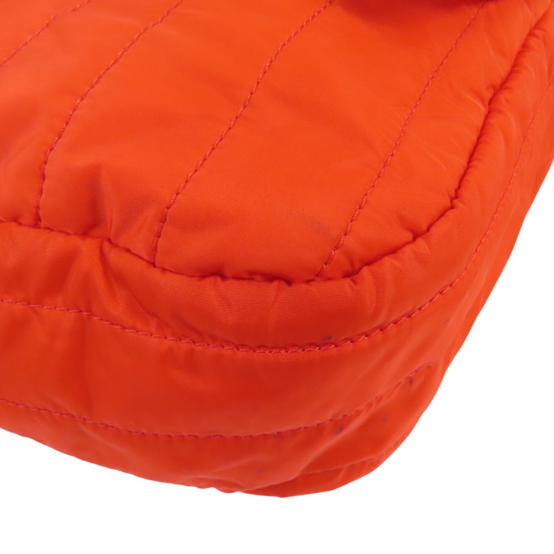 CHANEL 尼龍Chain Shoulder Bag銀扣鏈帶肩背袋-11