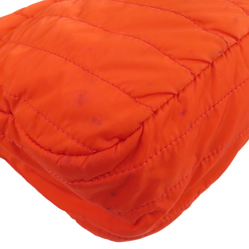 CHANEL 尼龍Chain Shoulder Bag銀扣鏈帶肩背袋-12