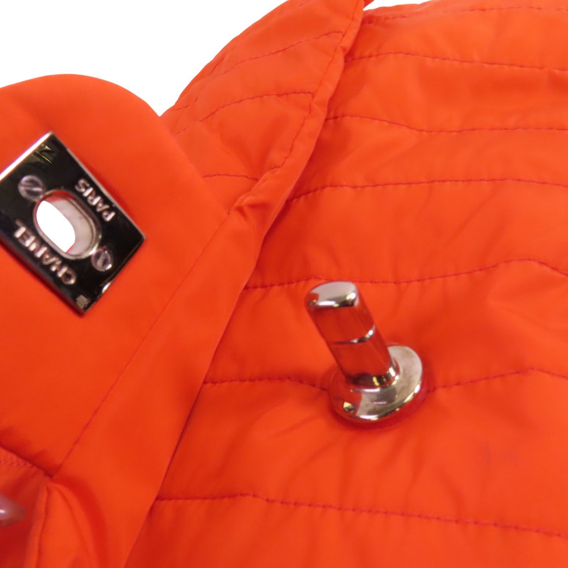 CHANEL 尼龍Chain Shoulder Bag銀扣鏈帶肩背袋-14