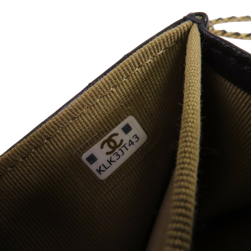 CHANEL 羊皮皮革Pearl Crush金扣鏈帶肩背袋-6