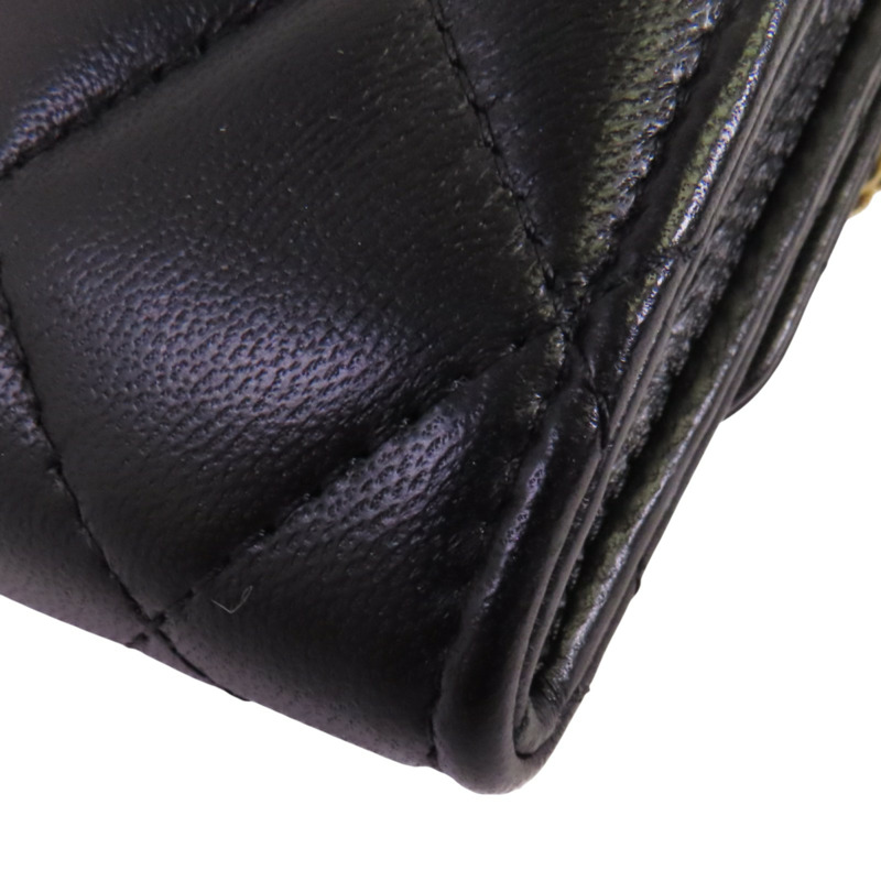 CHANEL 羊皮皮革Pearl Crush金扣鏈帶肩背袋-13