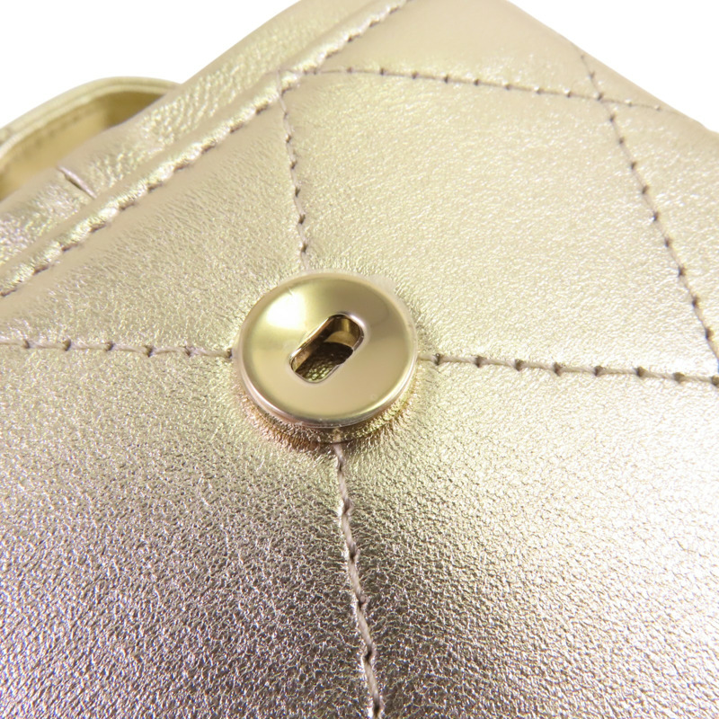 CHANEL 牛皮皮革Vanity Case金扣鏈帶肩背袋-14