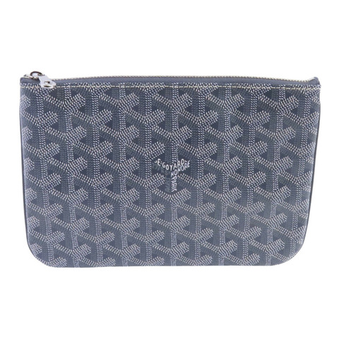 GOYARD 塗層帆布Pouch銀扣手拿包