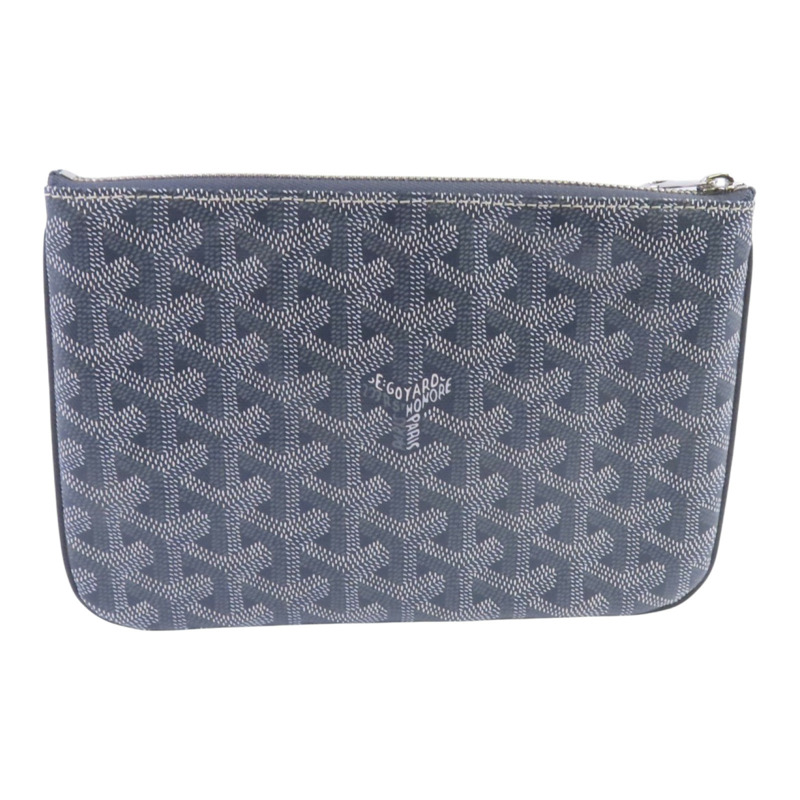 GOYARD 塗層帆布Pouch銀扣手拿包-1