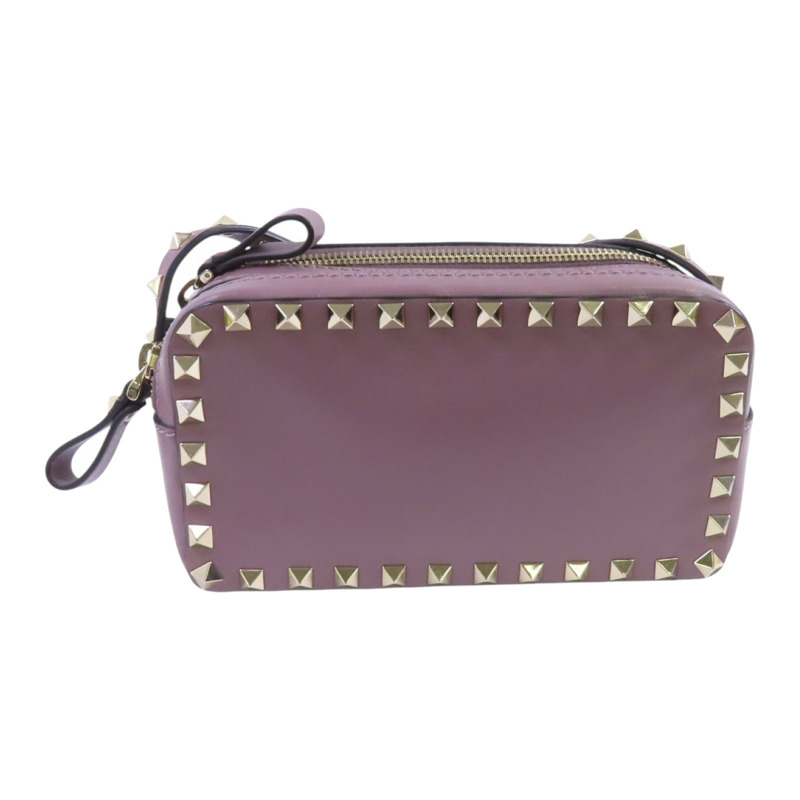 Valentino 牛皮皮革Rockstud Shoulder Bag金扣肩背袋-1