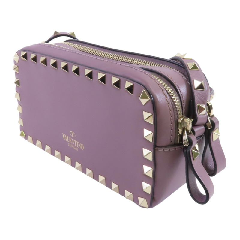 Valentino 牛皮皮革Rockstud Shoulder Bag金扣肩背袋-2