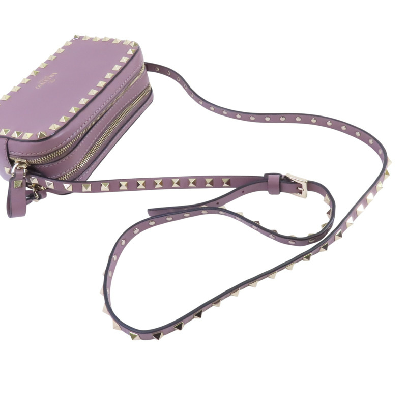 Valentino 牛皮皮革Rockstud Shoulder Bag金扣肩背袋-8