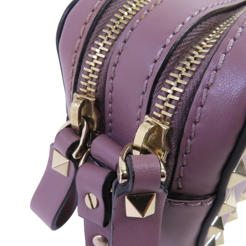 Valentino 牛皮皮革Rockstud Shoulder Bag金扣肩背袋-9