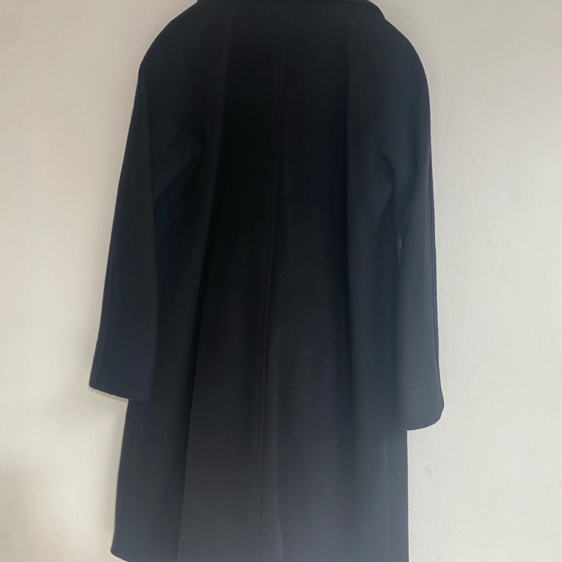 MaxMara -Dravenna 駝色/黑色 羊毛大衣-5