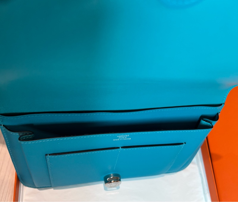 Hermès Dogon Duo牛仔藍swift皮長夾（Dogon GM）-5