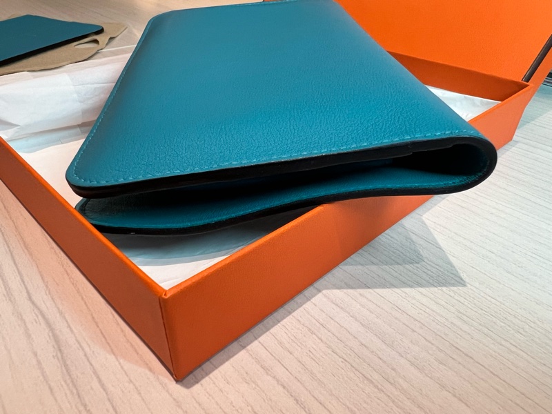 Hermès Dogon Duo牛仔藍swift皮長夾（Dogon GM）-6