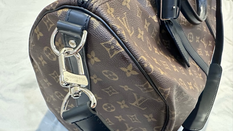 LOUIS VUITTON Keepall Bandoulière 55 Macassar-13