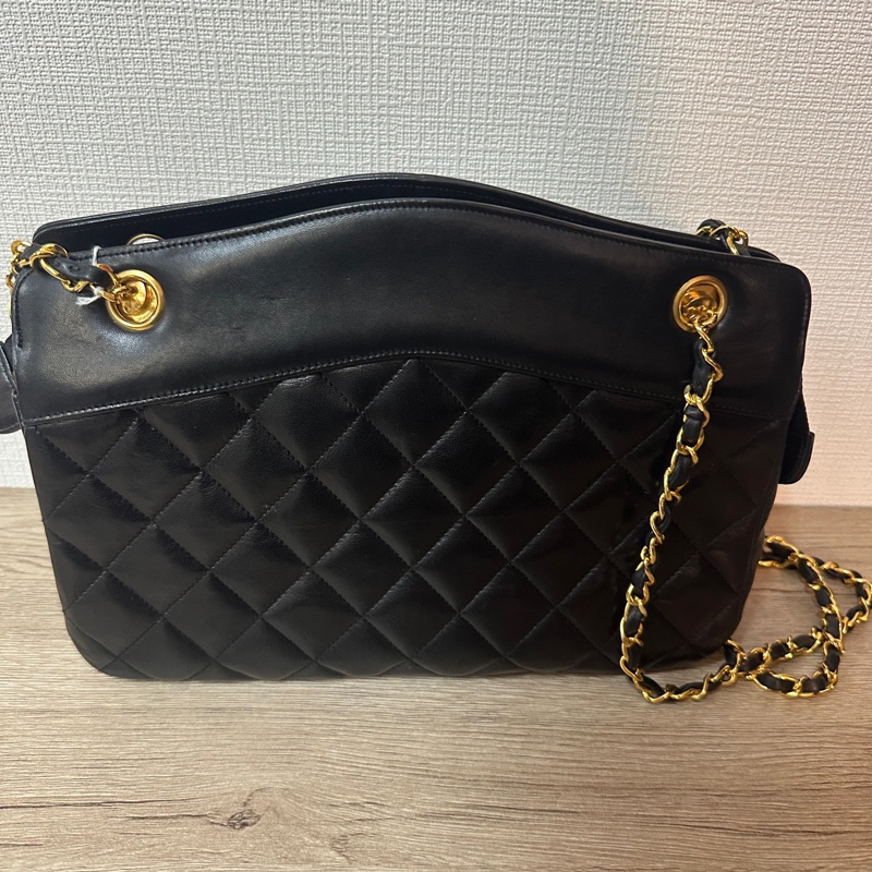 Chanel vintage 香奈兒小鈕釦肩背包/流浪包-6