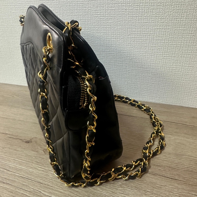 Chanel vintage 香奈兒小鈕釦肩背包/流浪包-7