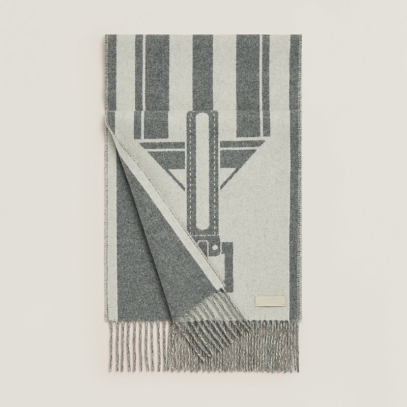 Hermes 愛馬仕 Casaque Les Sangles圍巾 雙色 雙面可用-4