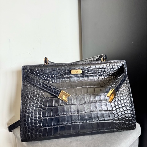 Tory Burch LEE RADZIWILL 鱷魚壓紋手提單肩包