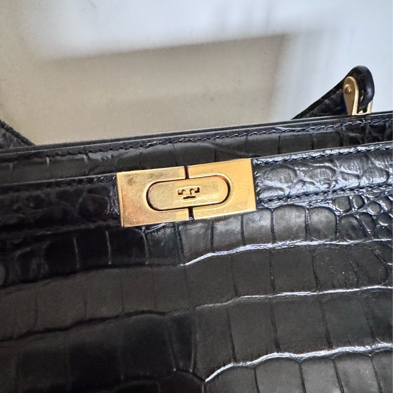 Tory Burch LEE RADZIWILL 鱷魚壓紋手提單肩包-12