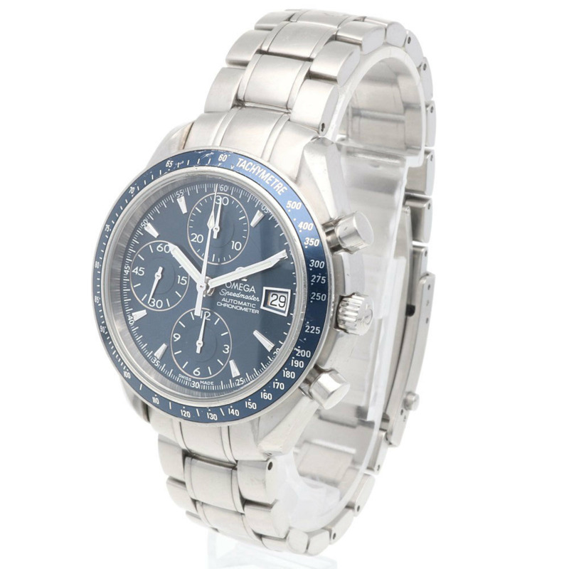 歐米茄超霸系列腕錶，不鏽鋼材質，型號32128000，自動上鍊，男士腕錶，歐米茄計時碼錶，已翻新-2