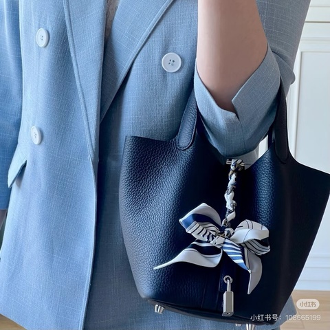 💗香緹國際精品💗 689 Hermes picotin 18 B刻 午夜藍👾